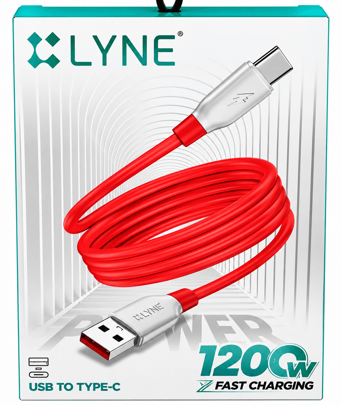 LYNE 120W USB To Type-C Fast Charging Cable