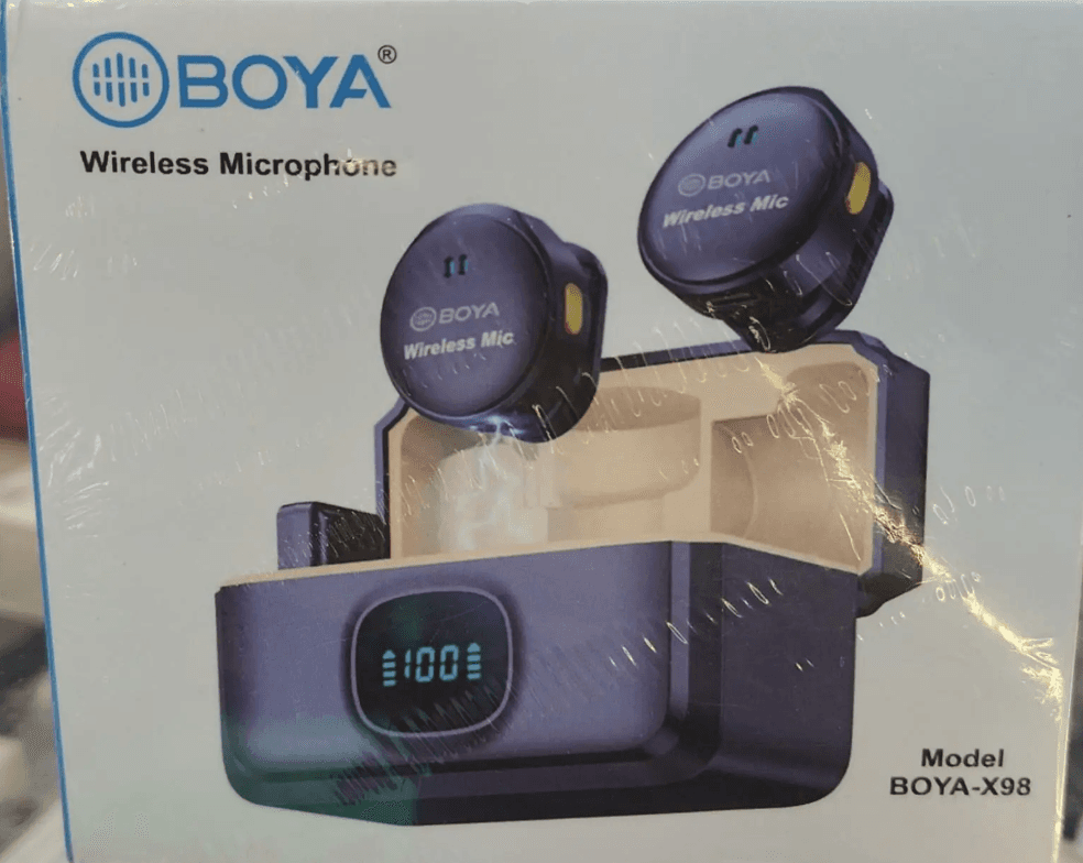 BOYA-X98 Dual Wireless Microphone With Charging Case