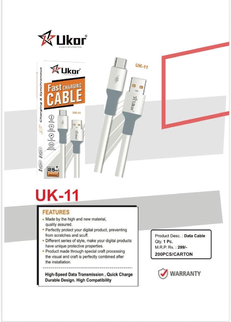 ukor uk11 cable silicone wire fast charger so best quality. v8 micro