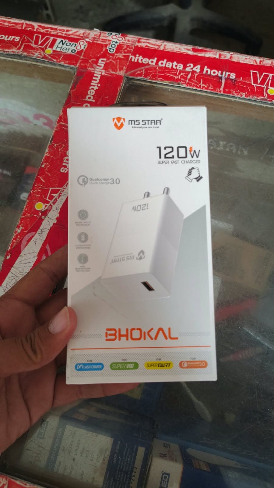 MS STAR BHOKAL 120W Super Fast Charger (With Detachable Cable) image 1