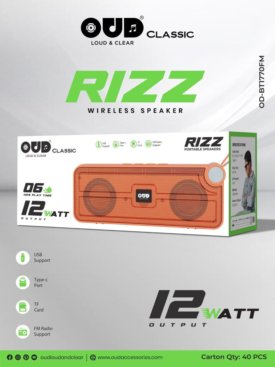 OUD Classic RIZZ Wireless Speaker