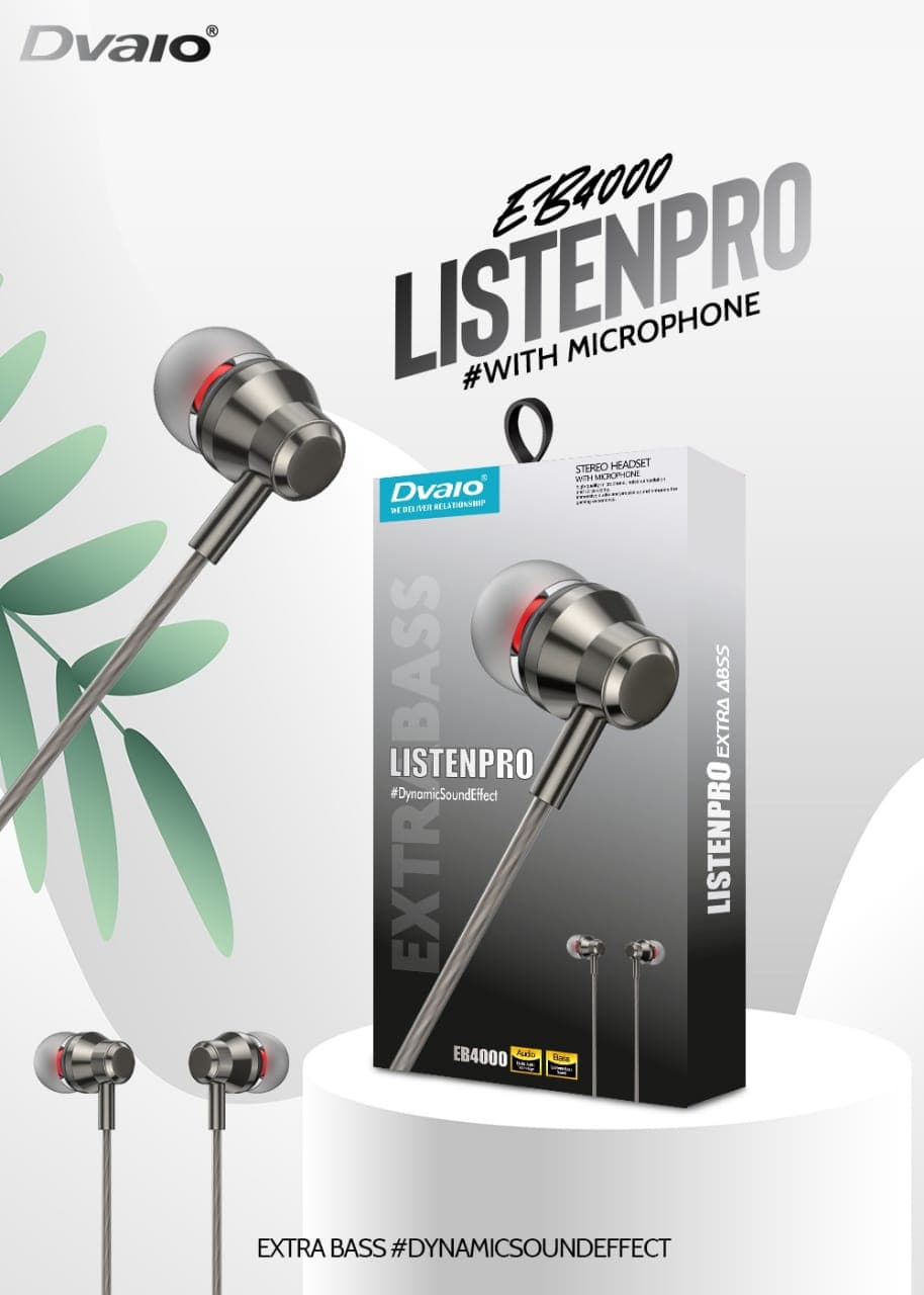 Dvaio EB4000 ListenPro Wired Earphone Headset