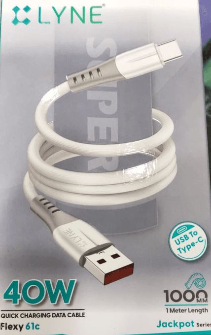 LYNE Flexy 61C 40W Quick Charging Data Cable