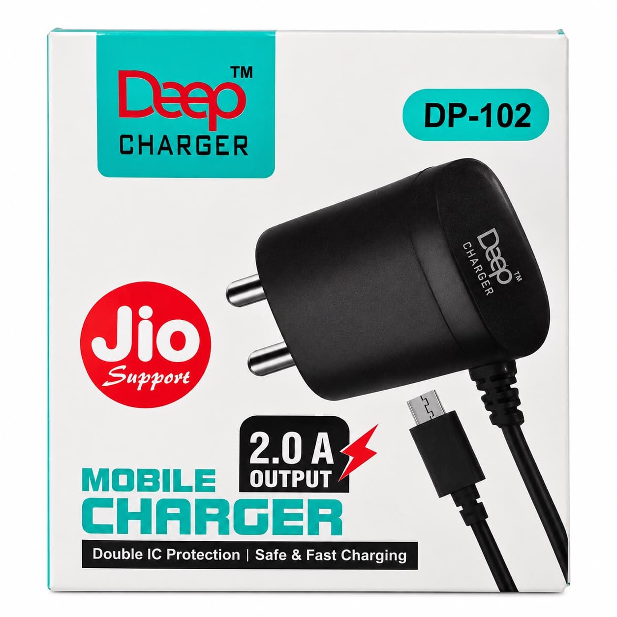 Deep DP-102 Mobile Charger 2.0A With Micro-USB Cable