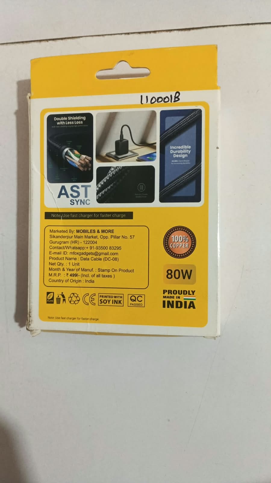 MFOX Power Series 80W Type-C To Type-C Fast Charging Cable image 2