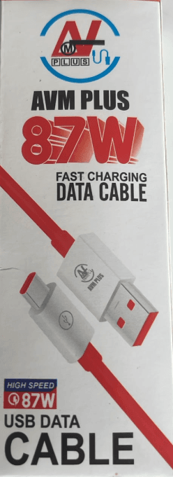 AVM PLUS 87W Fast Charging USB V8 Cable