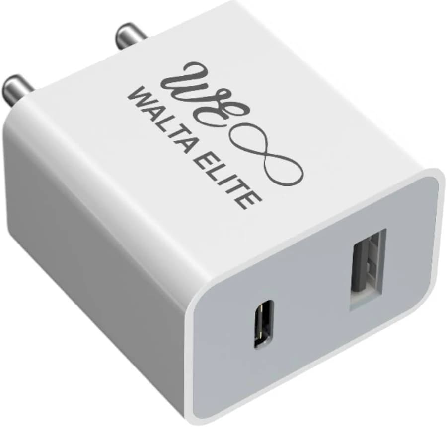Walta Elite PB73 Gen Charger 45W Dual Type-C Port- White image 1
