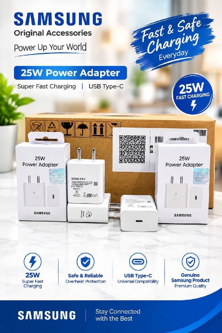 Samsung 25w Power Adapter Premium Quality With Warranty image 1