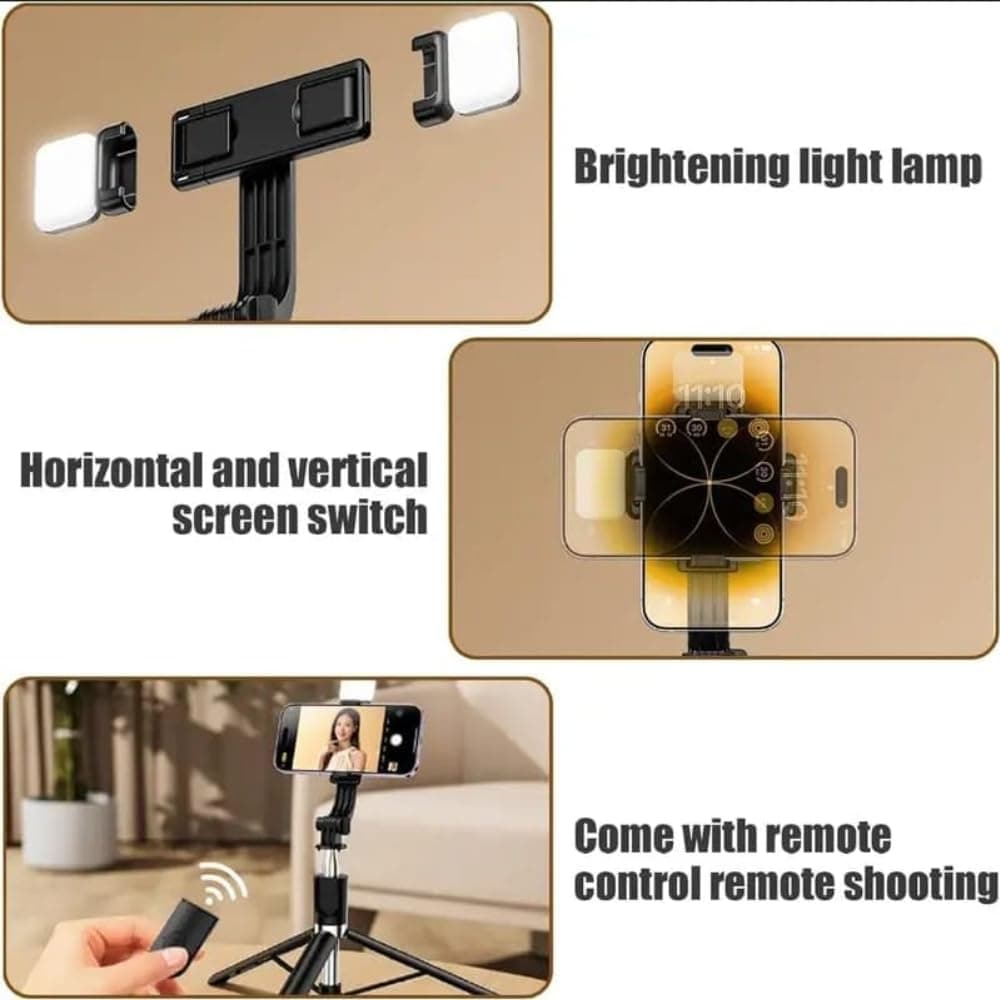 R1S-L 3-in-1 Selfie Stick with Tripod Stand image 2