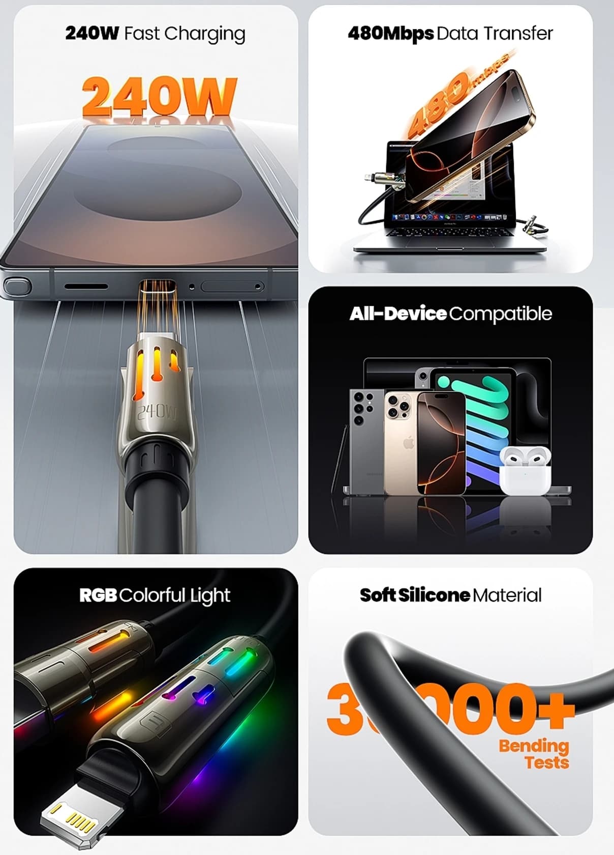 4-in-1 Multi-Functional Fast Charging & Data Cable image 5