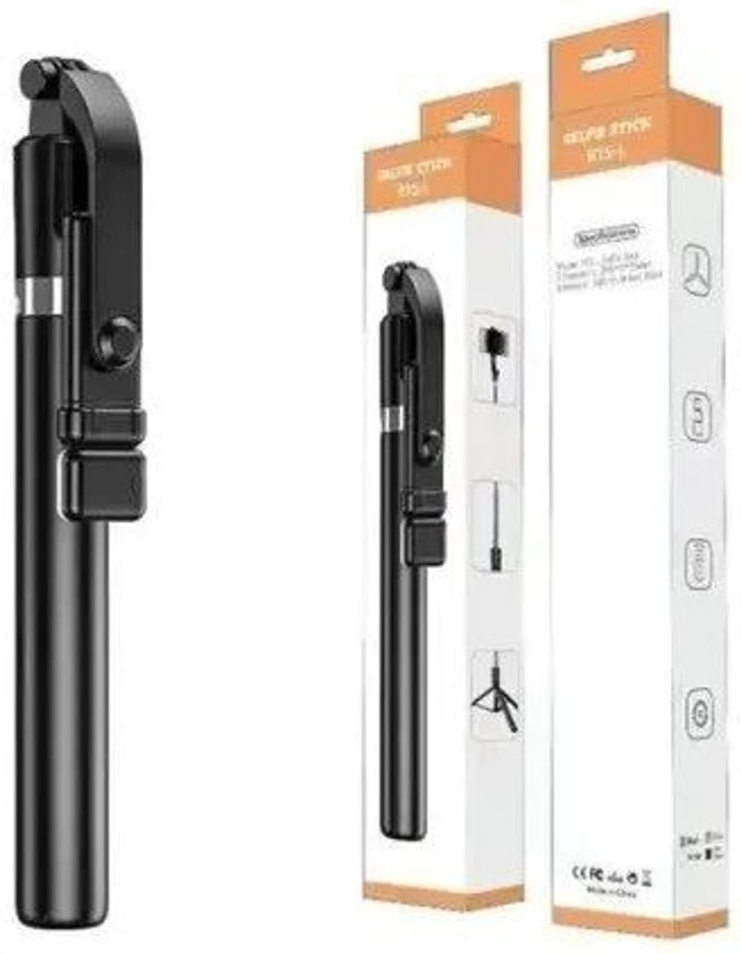 R1S-L Selfie Stick Tripod with LED Light & Bluetooth Remote image 2