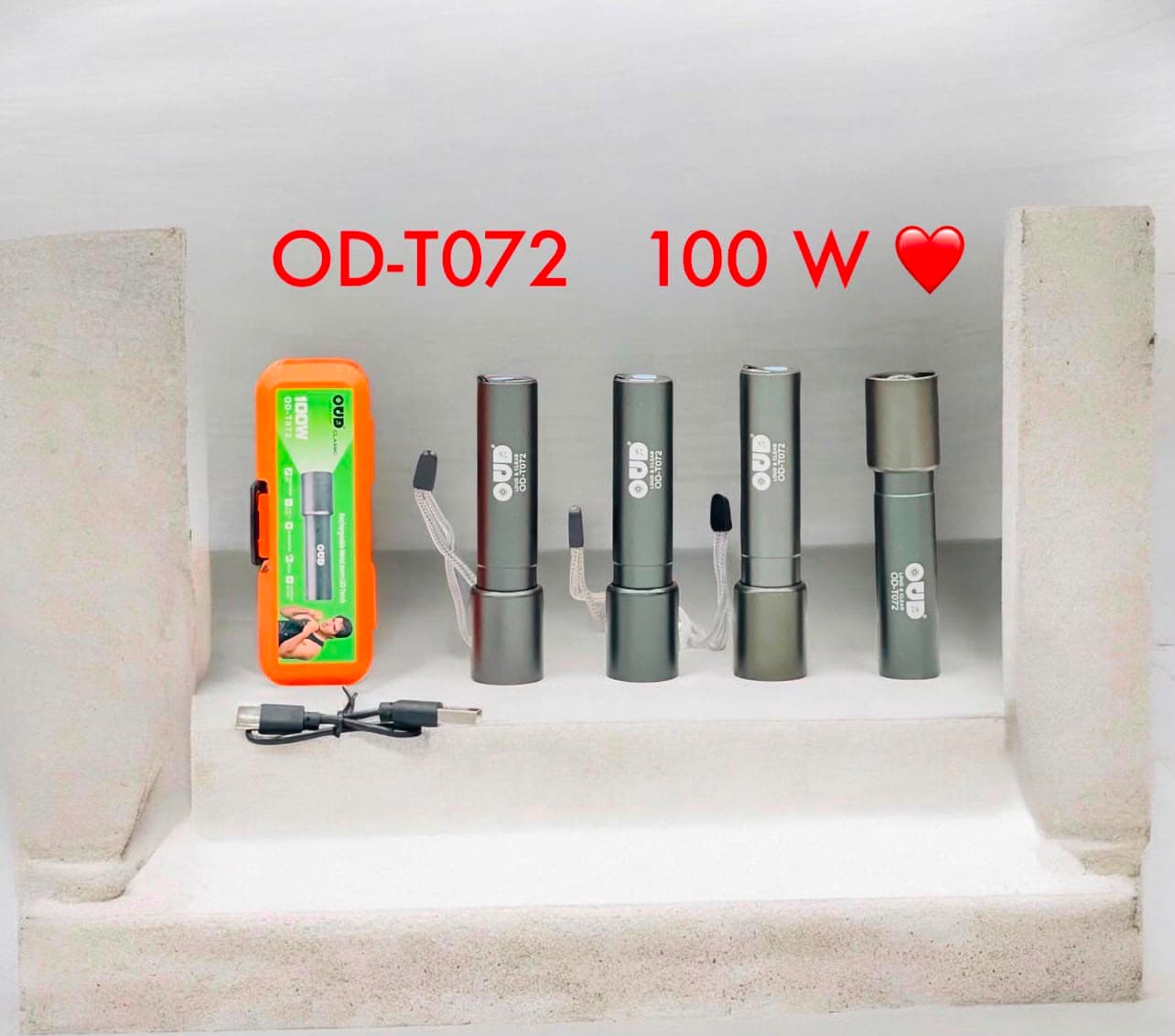 OUD OD-T072 100W Rechargeable LED Torch Light