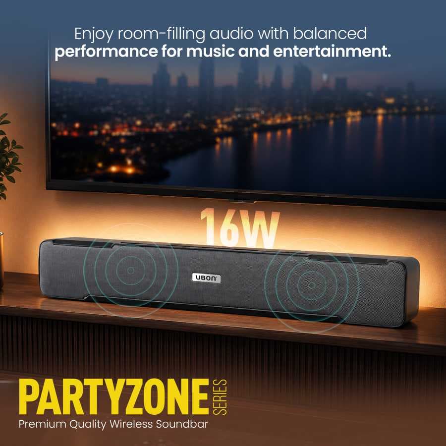 Ubon Partyzone Series Wireless Soundbar (SP-33)16WWattage10 image 2