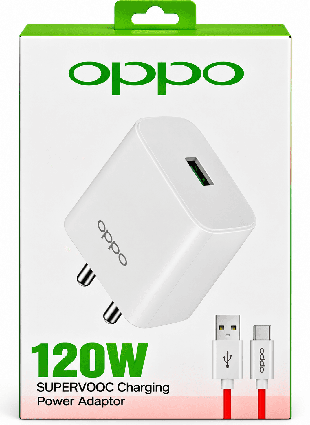 OPPO 120W SUPERVOOC Charging Power Adapter With Type-C Cable