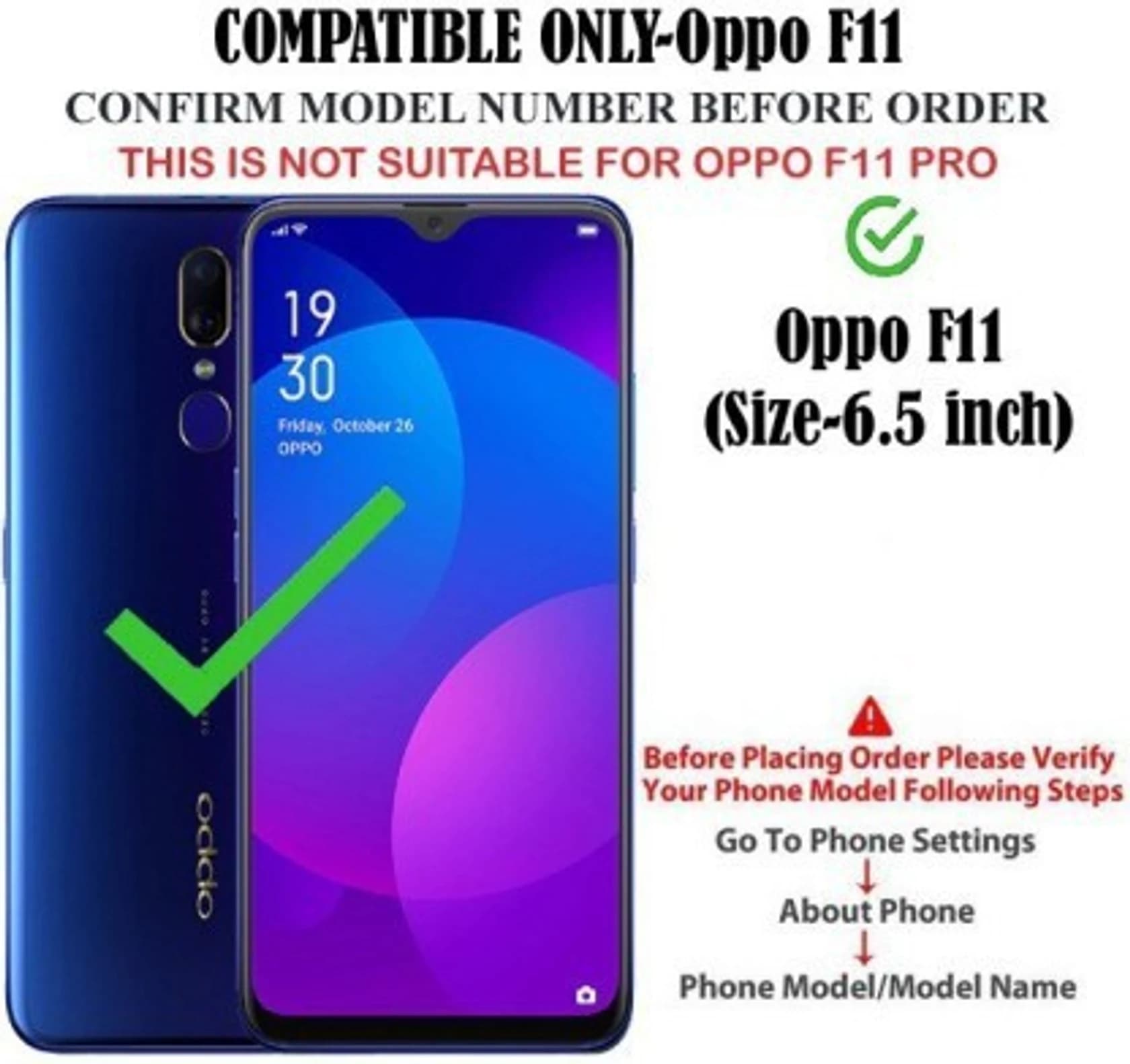 Aarov Flip Cover for OPPO F11