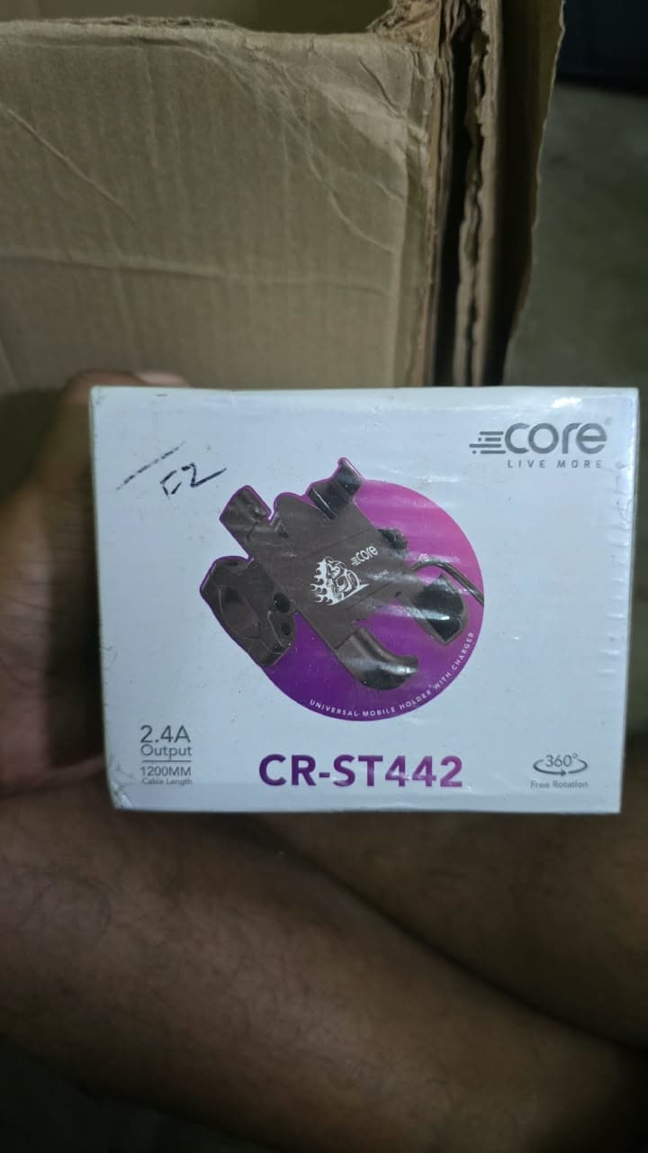 Core CR-ST442 Universal Bike Mobile Holder With Charger image 1