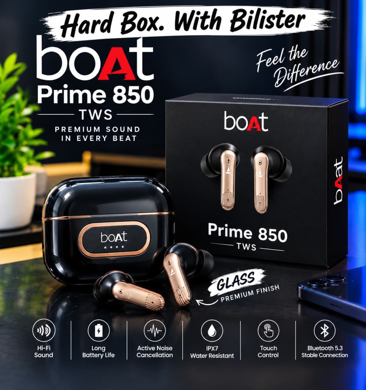 BoAt Prime 850 TWS Wireless Earbuds image 1
