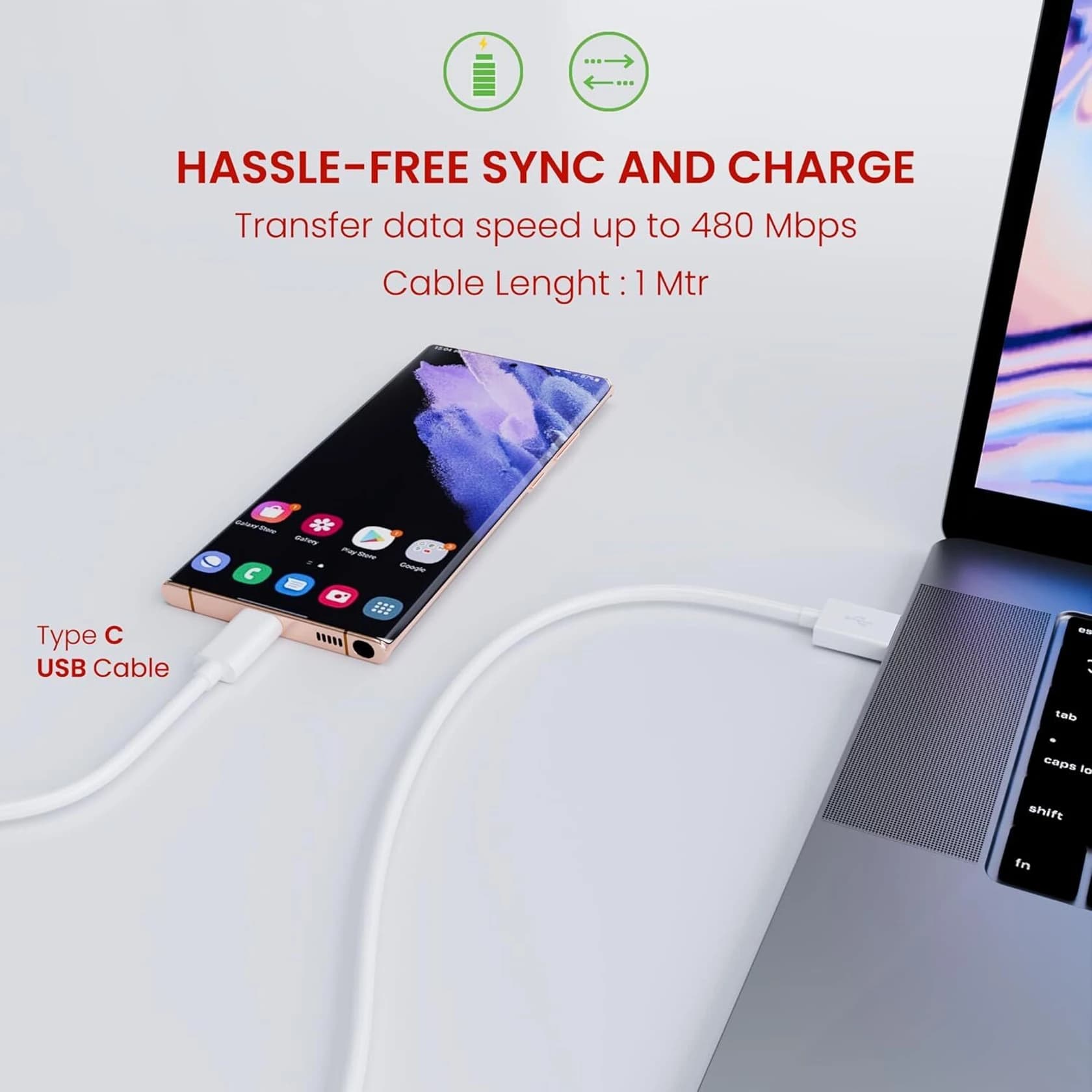 OPPO USB Type-C Data Cable & Fast Charging image 3