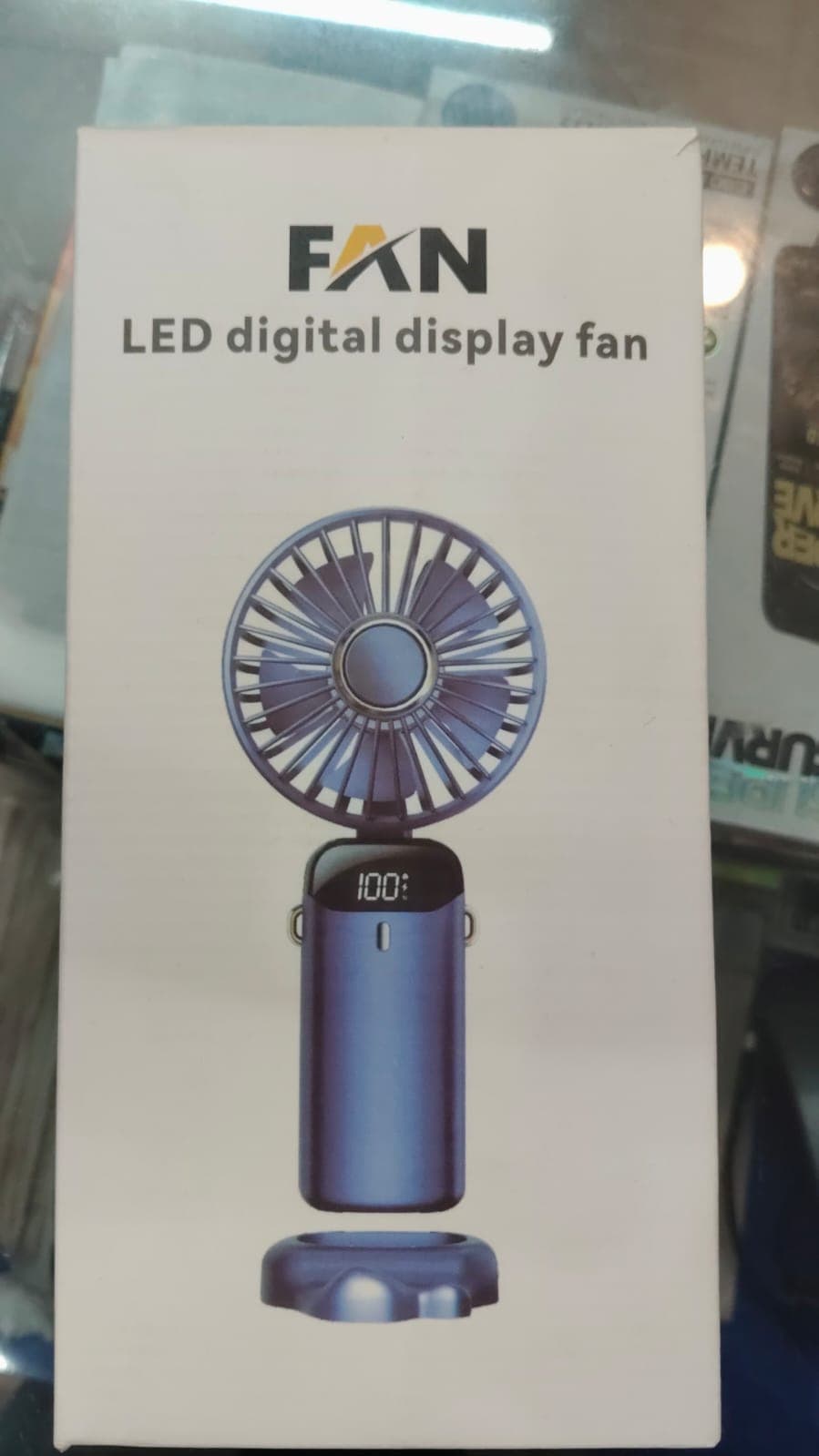 N15 LED Digital Display Mini Portable Rechargeable Handheld Fan