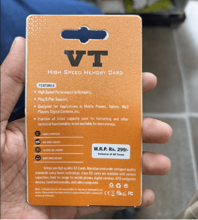 VT High Speed Memory Card / Micro SD Card image 1