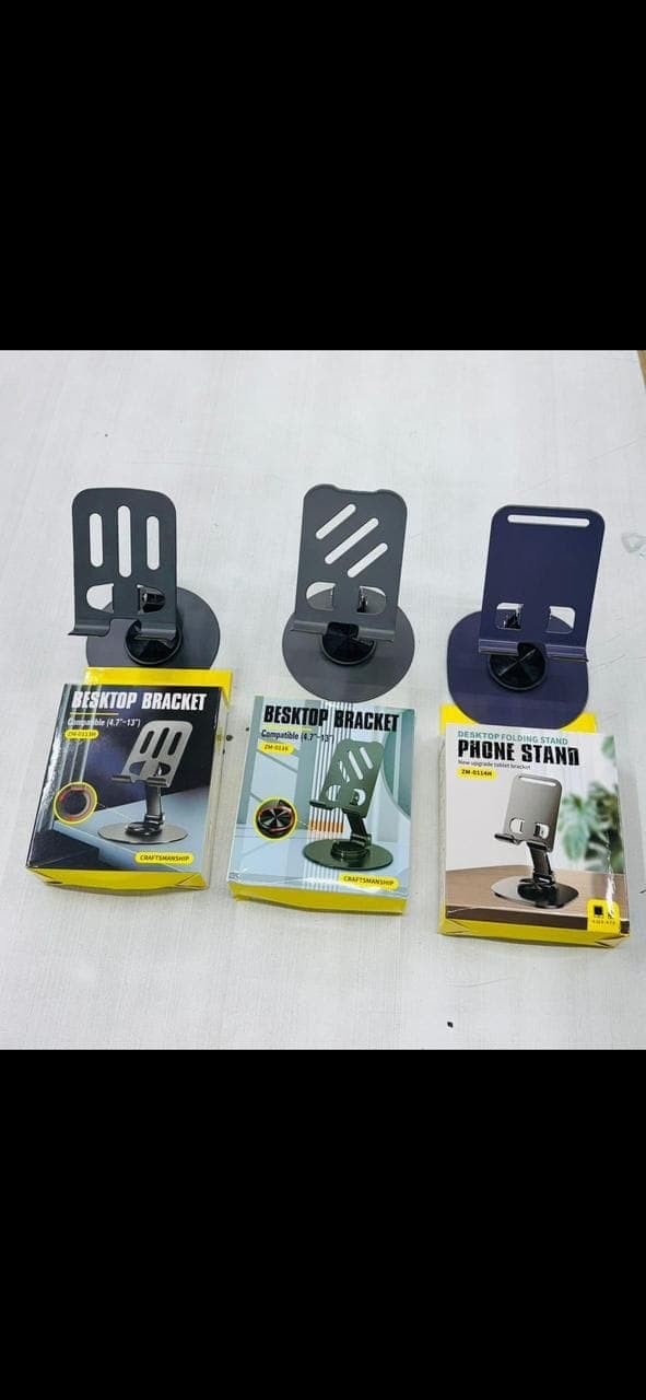 360° Rotatable, Foldable Metal Desktop Phone Stand