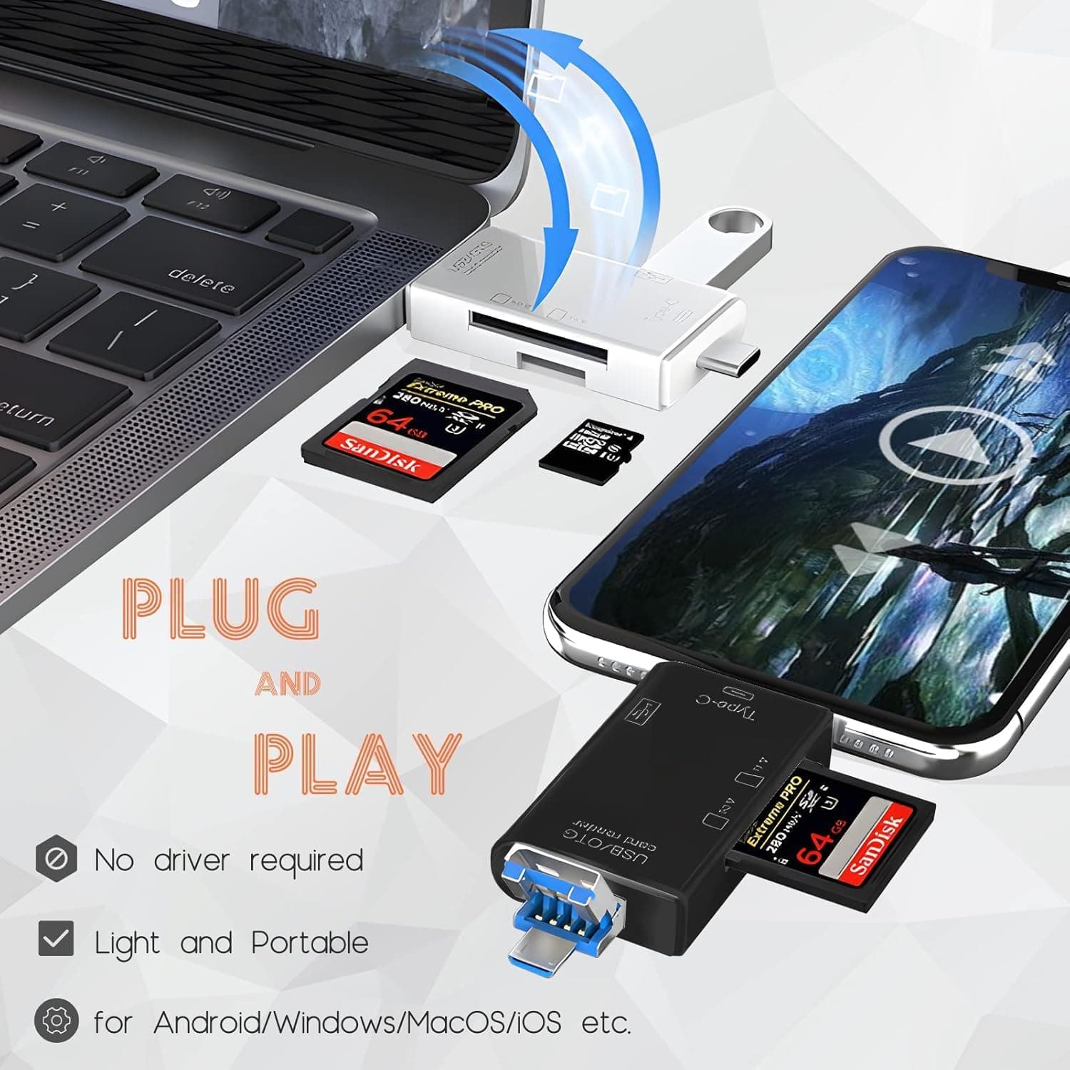 CX 17 6 in 1 OTG Card Reader