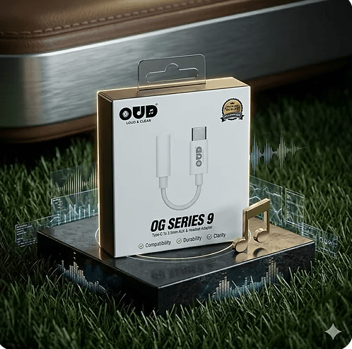 OUD OG Series 9 Type-C To 3.5mm AUX & Headset Adapter.