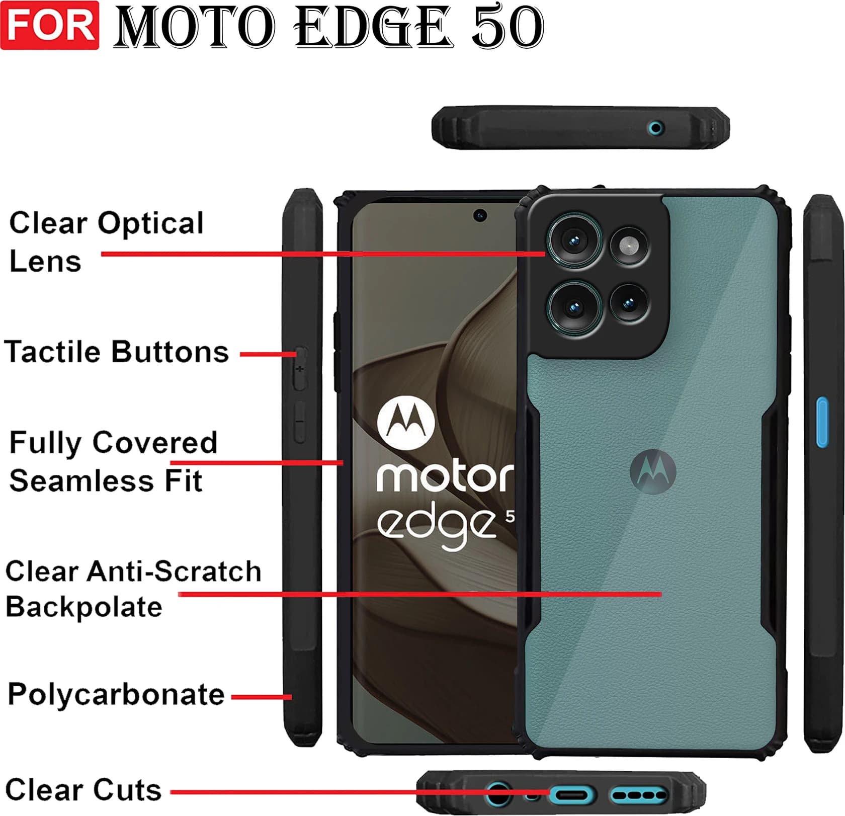 SMARTPOCKET Back Cover for Moto Edge 50 image 3