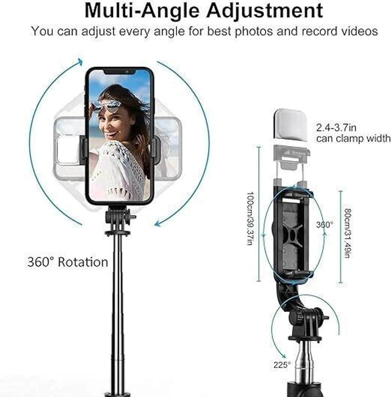 R1S Bluetooth Selfie Stick with Flash