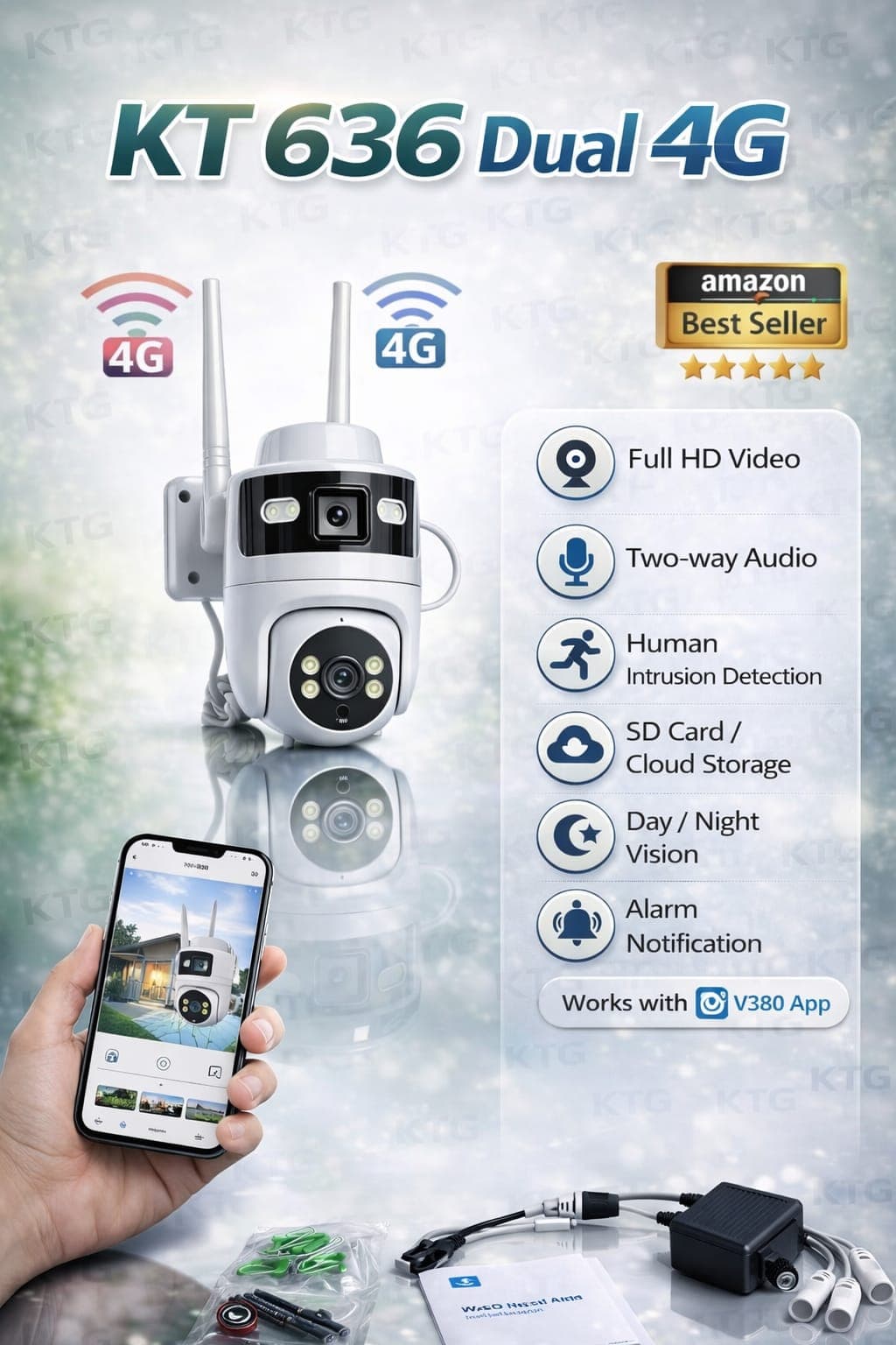 KT 636 Dual 4G Camera