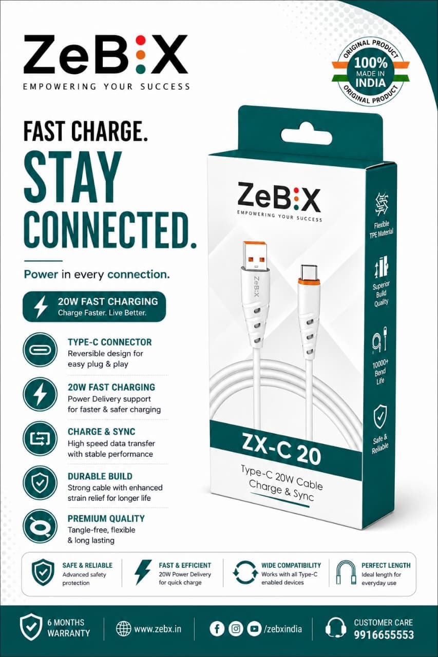 ZX-35 ZeB-X 20W Micro USB Cable