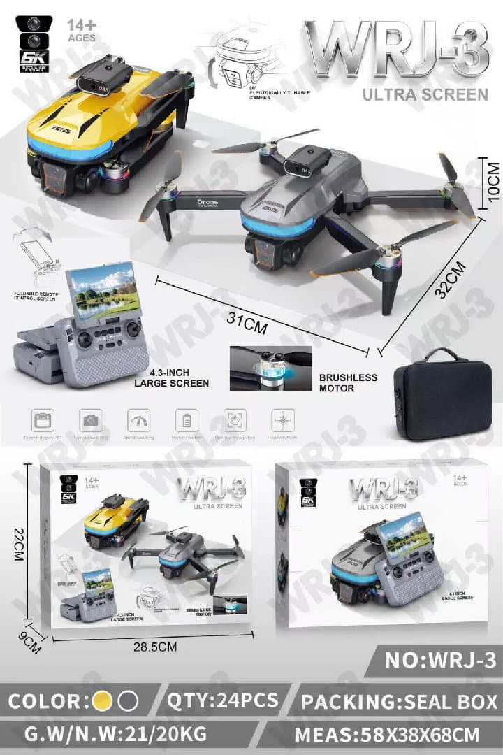 Wrj 3 Drone With Display