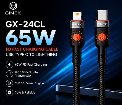 GINEX GX-24CL 65W PD Fast Charging Cable image 5
