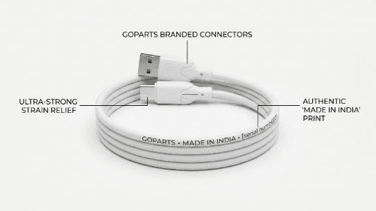 GOPARTS 2.5A Type C Cable/Micro USB Cable GP CB001 UM/UC, 1 Meter image 1