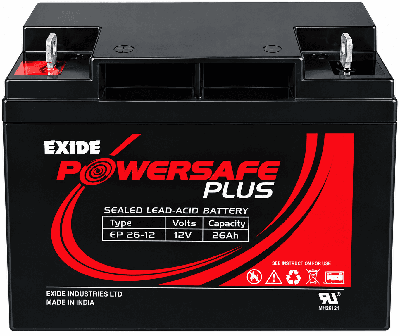 Exide Power Safe Plus 12V 26Ah SLA Rechargeable Battery