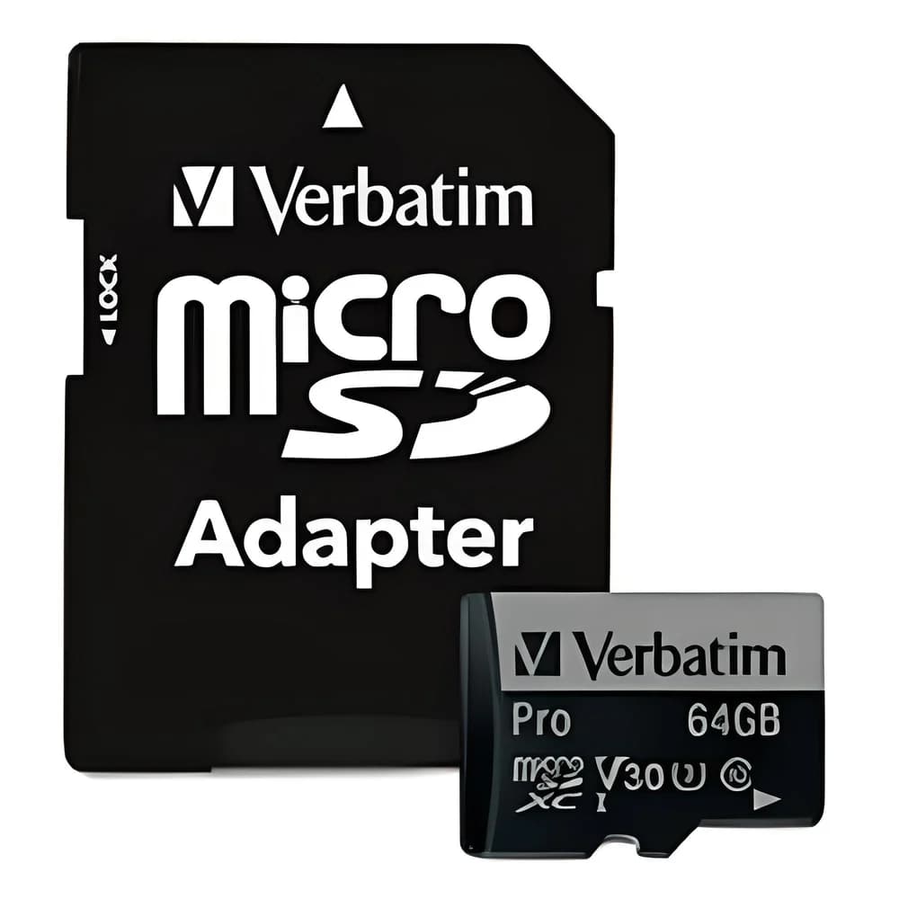 Verbatim 47042 64GB Pro 600X Micro SDXC 90MB/s Memory Card Adapter image 2