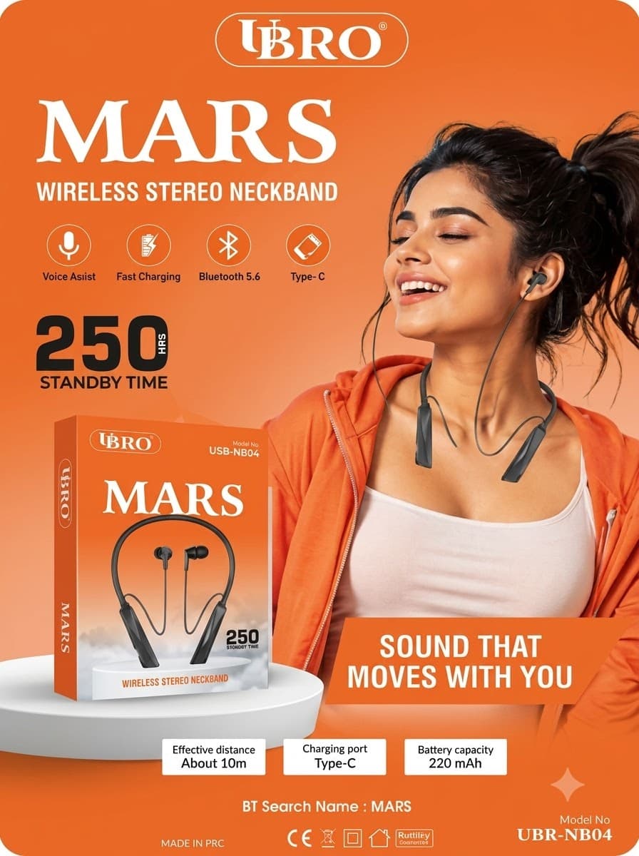 Ubro Mars Wireless Stereo Neckband