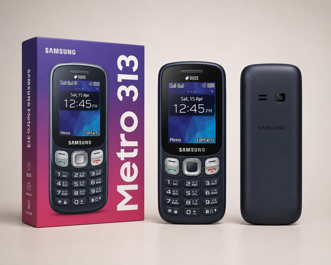 Samsung Metro 313 (SM-B313E) Dual SIM Feature Phone image 1