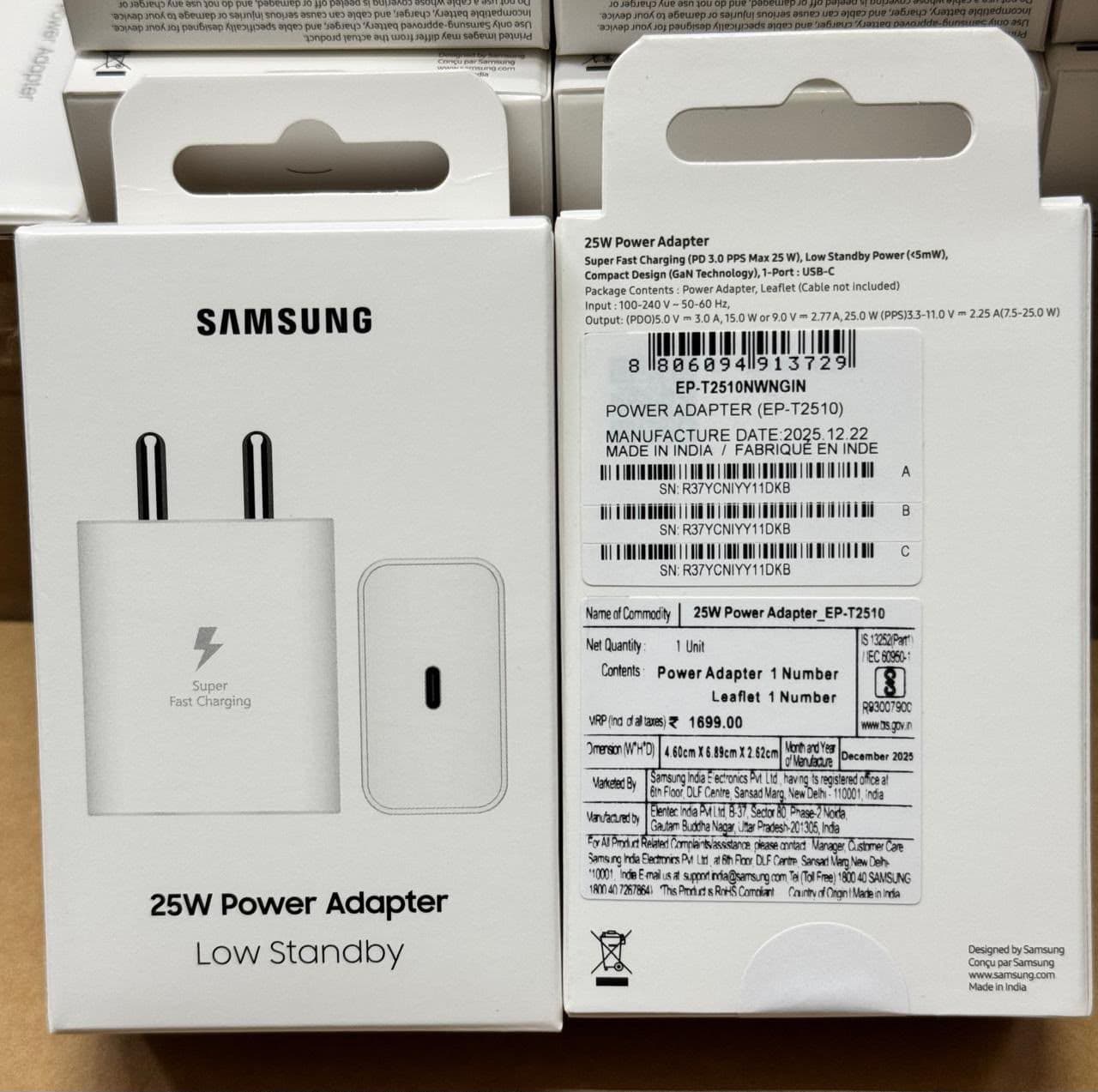 Samsung 25W USB-C Power Adapter / Super Fast Charging Travel Adapter