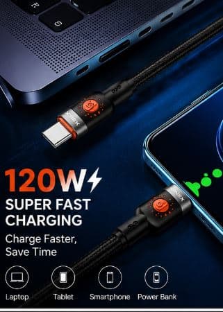 GiNEX GX-24CC 120W USB Type-C to Type-C Data Cable image 2