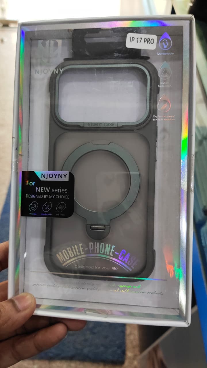 Njoyny Back MagSafe Case With Ring Kickstand For IPhone 17 Pro