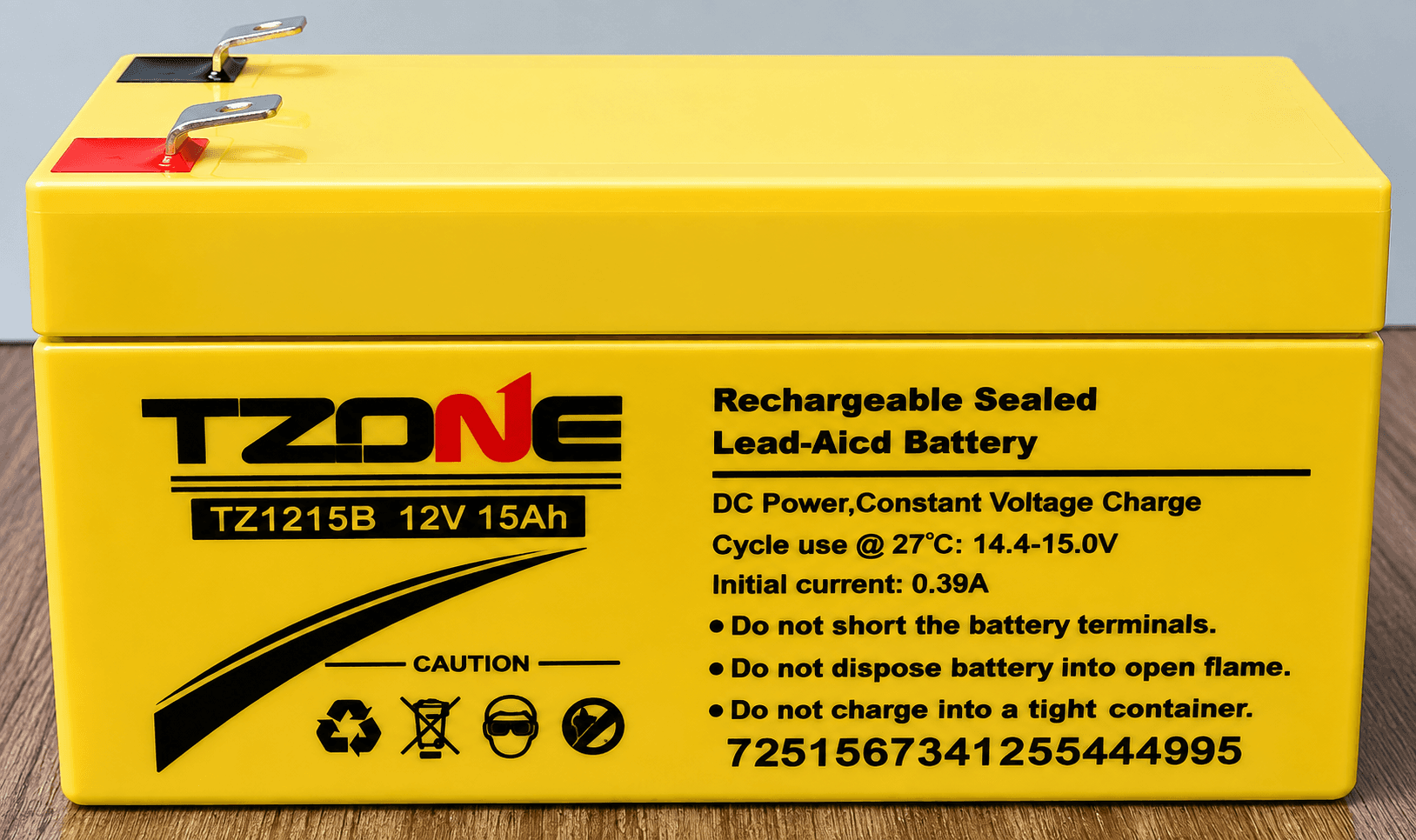 TZONE 12V 1.3Ah Rechargeable SLA Battery