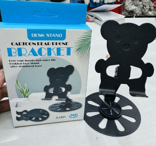 Metal Teddy Bear Shaped Desktop Mobile Stand