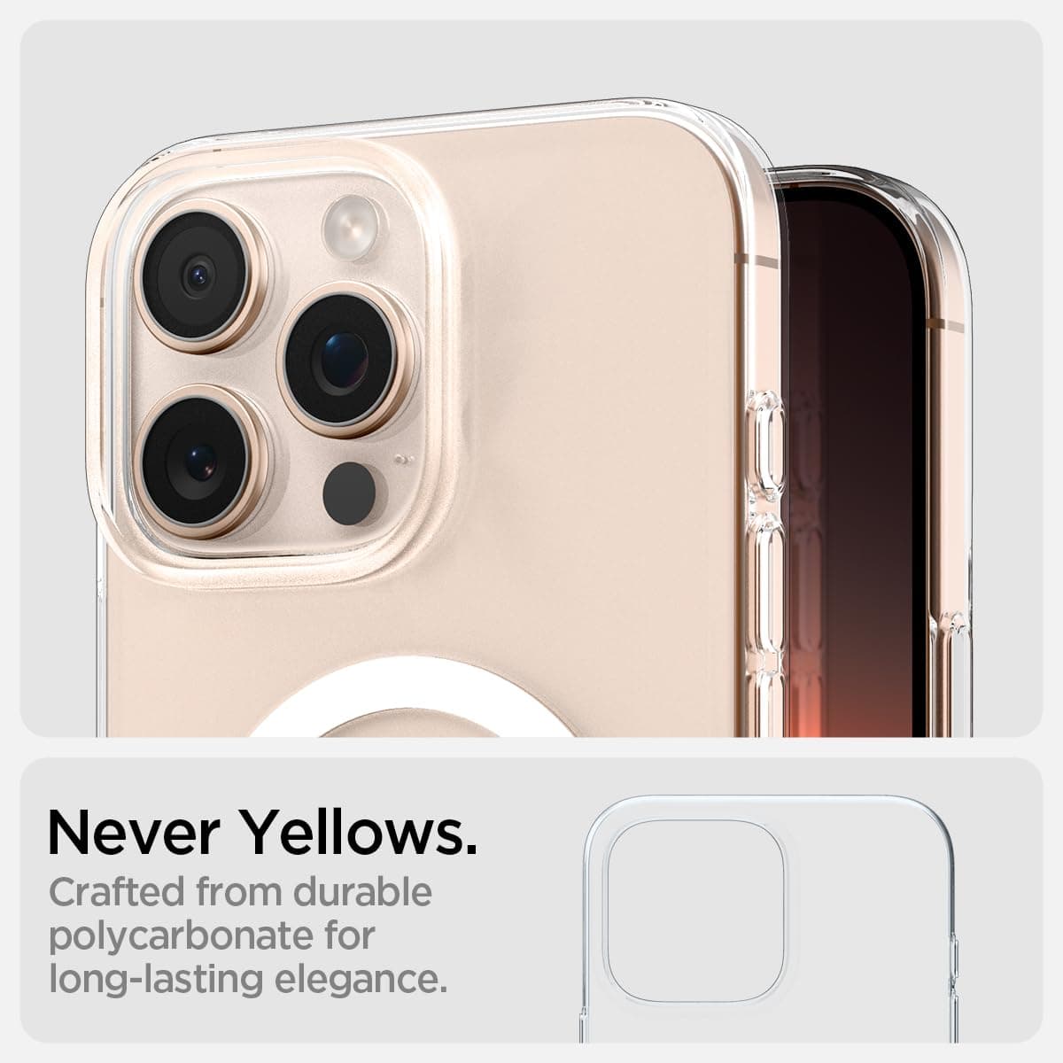 Clear Crystal Magsafe Back Cover Case for iPhone 16 Pro image 3