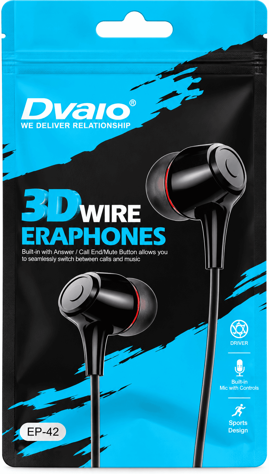 Dvaio EP-42 Perfume & 3D Wire Pouch Handsfree