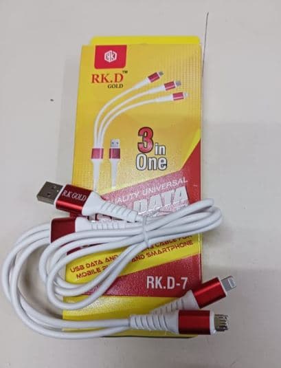 RK.D GOLD 3-in-1 USB Data Cable