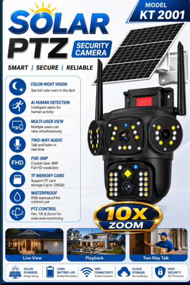 Solar PTZ Security Camera