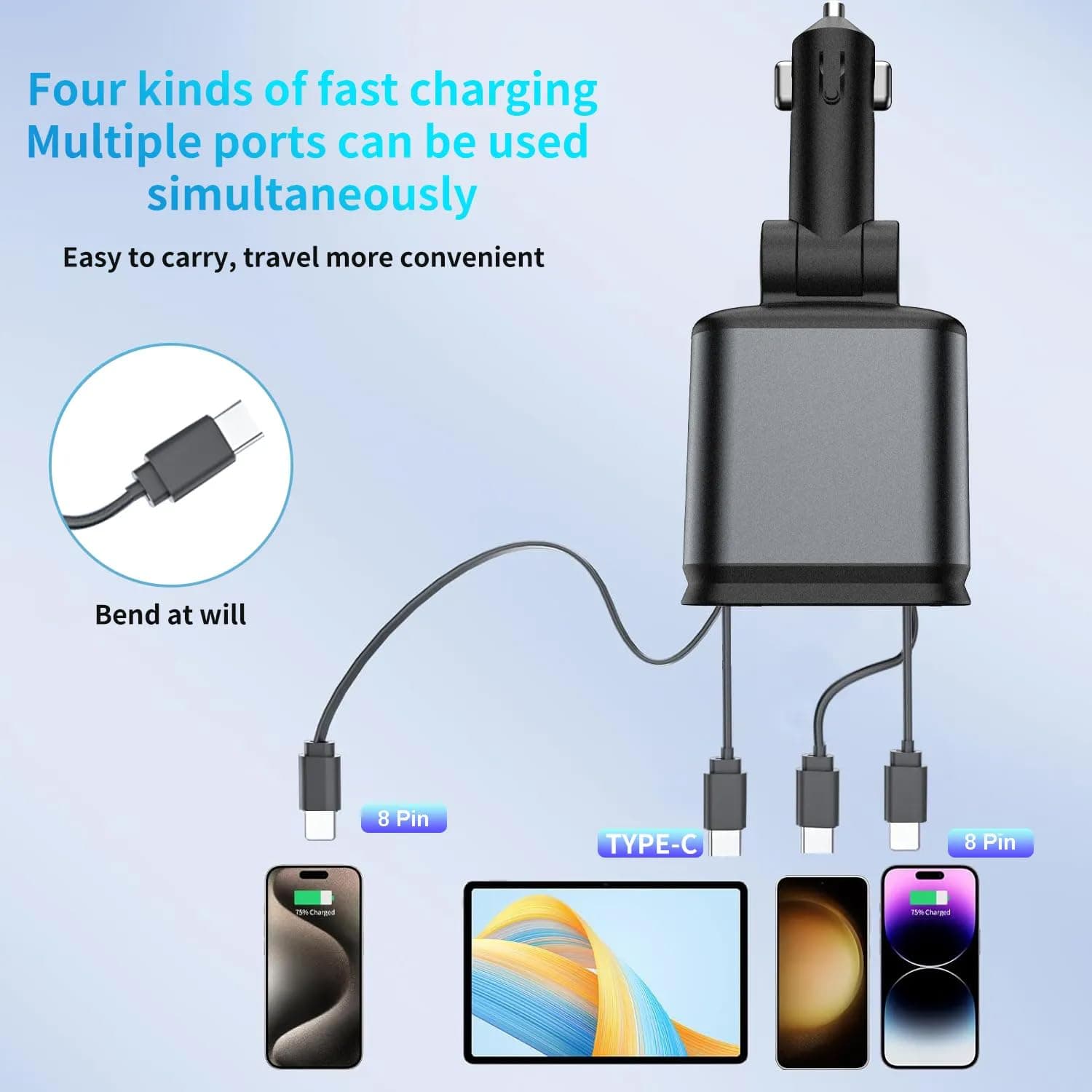 4 in 1 Starry Sky Car Charger