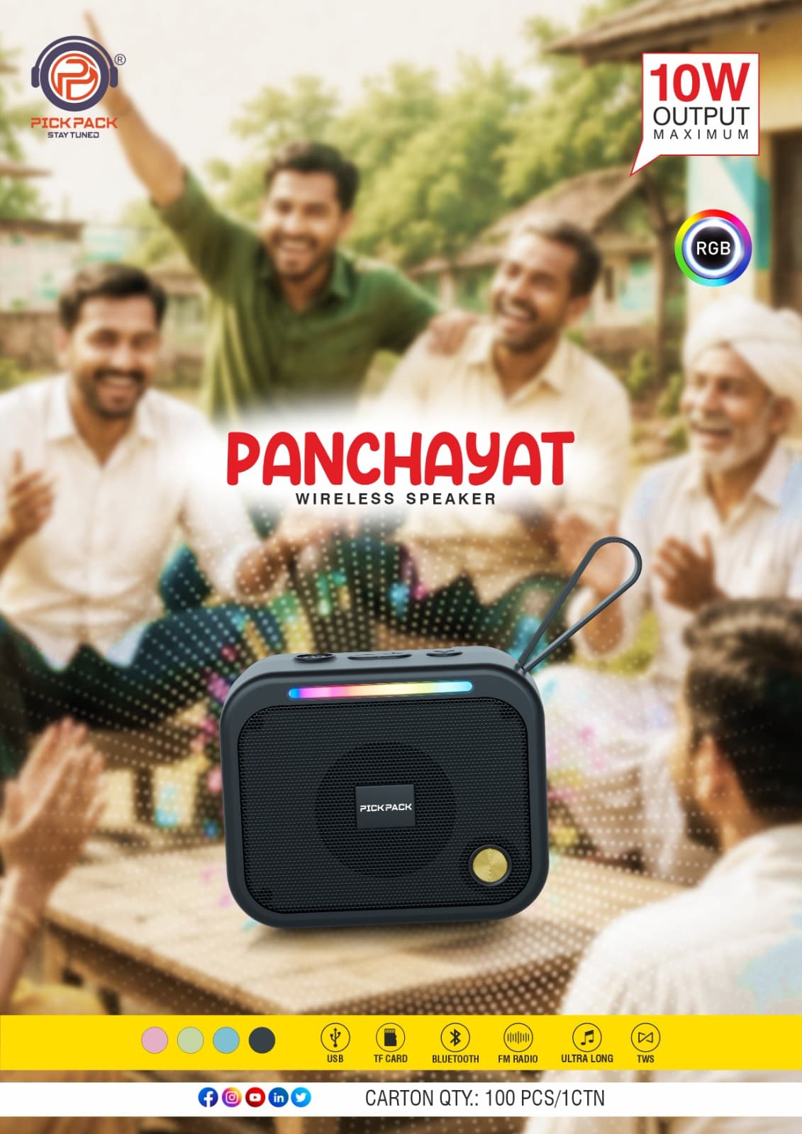 Pick Pack Panchayat Wireless Speaker