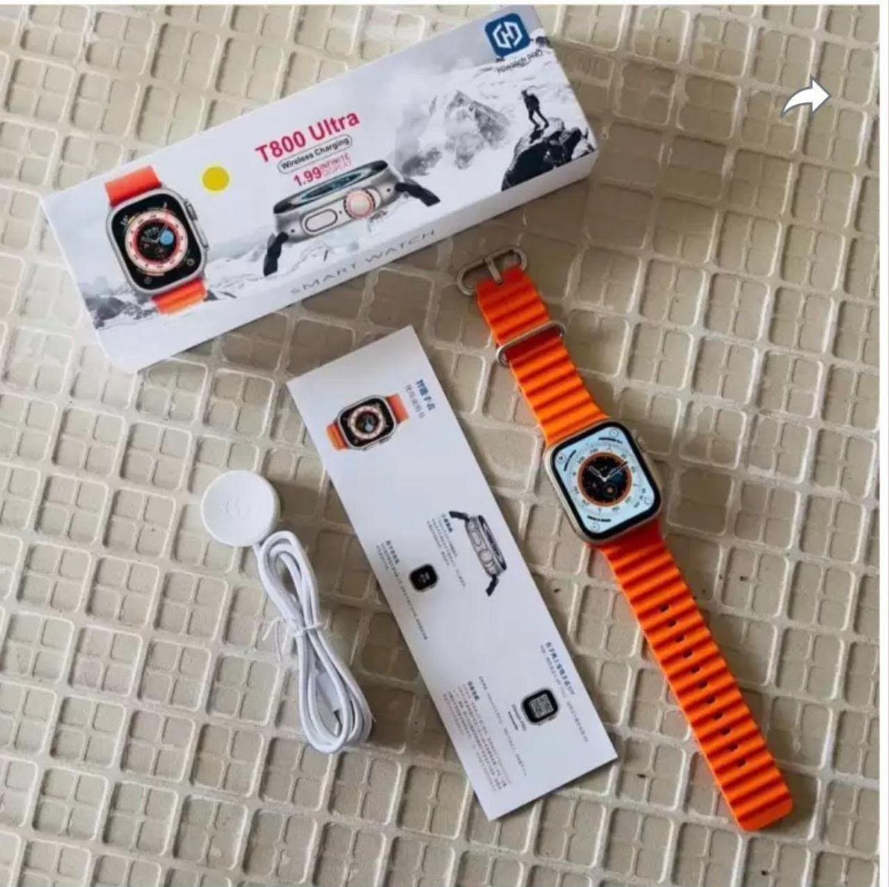 T800 Ultra Smart Watch With Wireless Charging